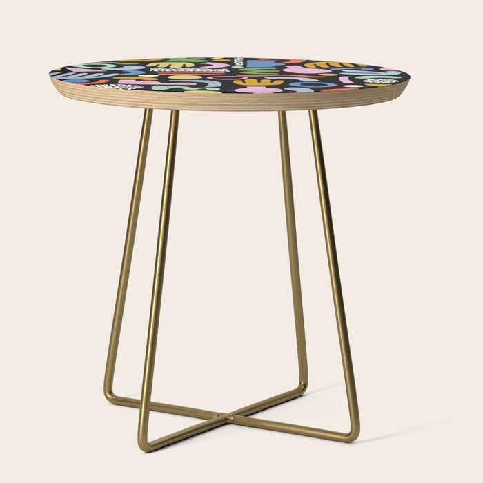 Helter Skelter - bright pattern, colorful, rainbow, abstract, shapes, pattern Side Table Gallery Image 1
