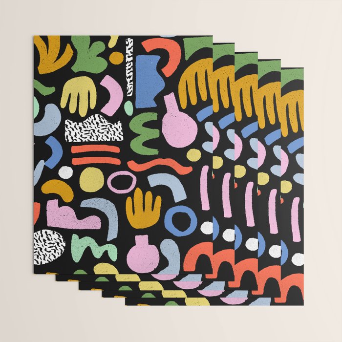 Helter Skelter - bright pattern, colorful, rainbow, abstract, shapes, pattern Wrapping Paper Gallery Image 3