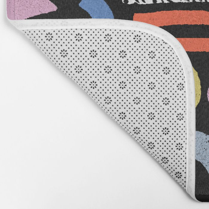 Helter Skelter - bright pattern, colorful, rainbow, abstract, shapes, pattern Bath Mat Gallery Image 2