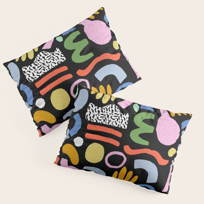 Helter Skelter - bright pattern, colorful, rainbow, abstract, shapes, pattern Pillow Sham Gallery Image 3