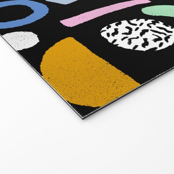 Helter Skelter - bright pattern, colorful, rainbow, abstract, shapes, pattern Welcome Mat Gallery Image 2