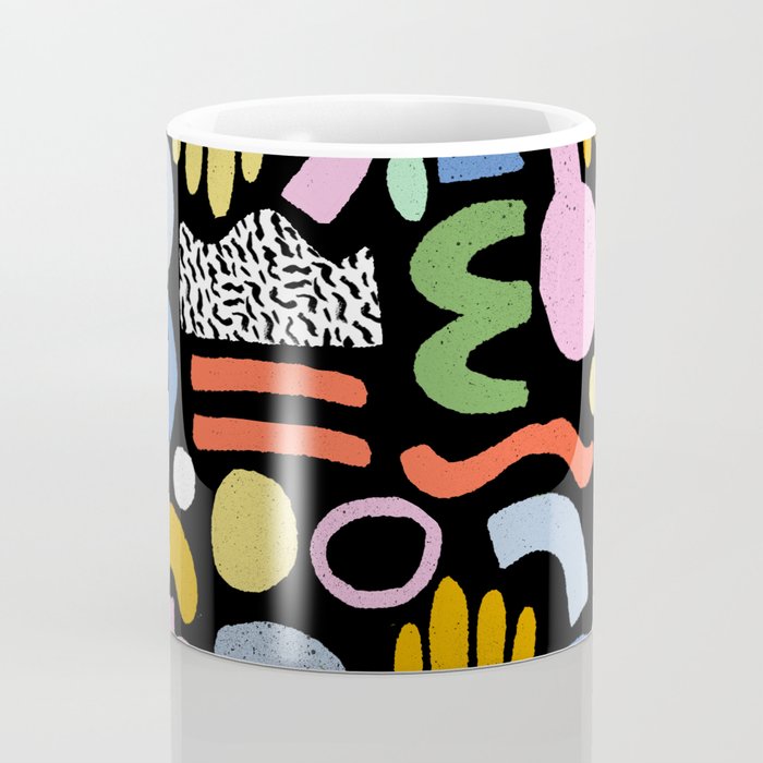 Helter Skelter - bright pattern, colorful, rainbow, abstract, shapes, pattern Coffee Mug Gallery Image 4