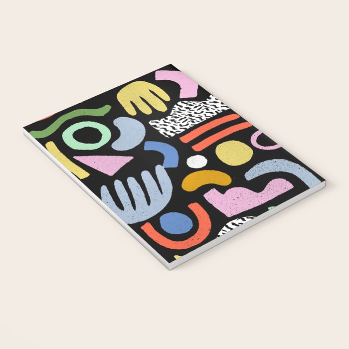 Helter Skelter - bright pattern, colorful, rainbow, abstract, shapes, pattern Notebook Gallery Image 3