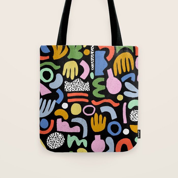 Helter Skelter - bright pattern, colorful, rainbow, abstract, shapes, pattern Tote Bag Gallery Image 1