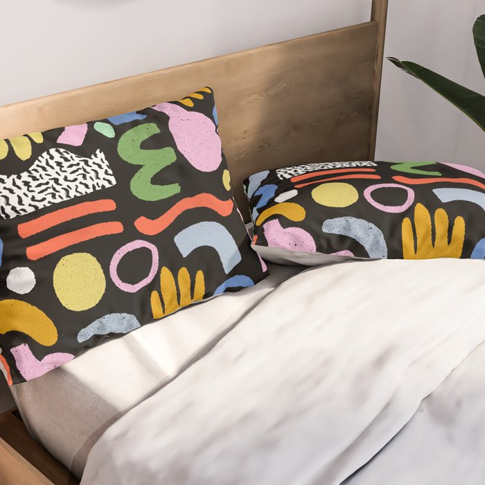Helter Skelter - bright pattern, colorful, rainbow, abstract, shapes, pattern Pillow Sham Gallery Image 2