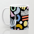 Helter Skelter - bright pattern, colorful, rainbow, abstract, shapes, pattern Coffee Mug Gallery Image 3