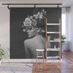 Night Garden Black and White Wall Mural Gallery Image 1