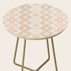 Southern Western Boho Geo  Americana Rug  ivory soft pink Side Table Gallery Image 2