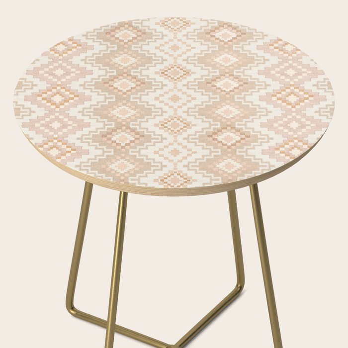 Southern Western Boho Geo  Americana Rug  ivory soft pink Side Table Gallery Image 2