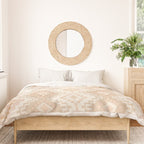 Southern Western Boho Geo  Americana Rug  ivory soft pink Duvet Cover Gallery Image 3