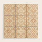 Southern Western Boho Geo  Americana Rug  ivory soft pink Wood Wall Art Gallery Image 1