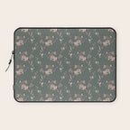 Watercolor Wildflowers - Sage Pink Laptop Sleeve Gallery Image 1