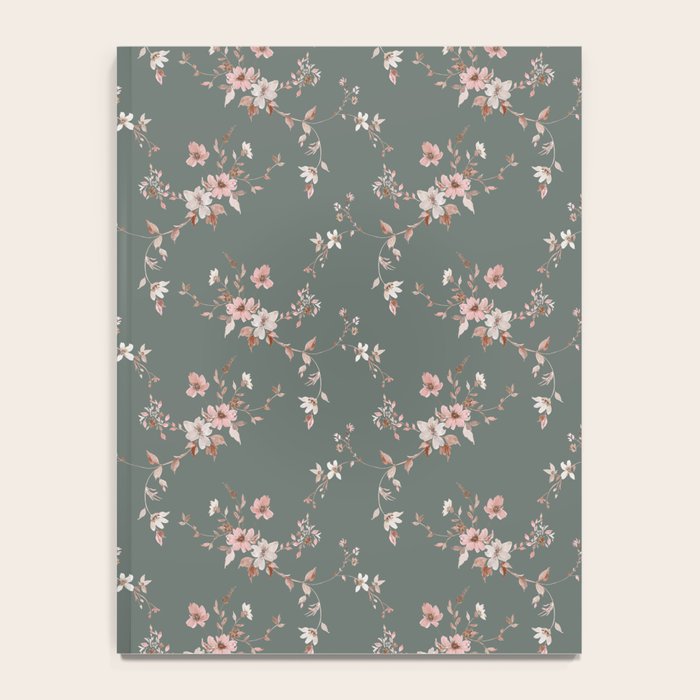 Watercolor Wildflowers - Sage Pink Notebook Gallery Image 4