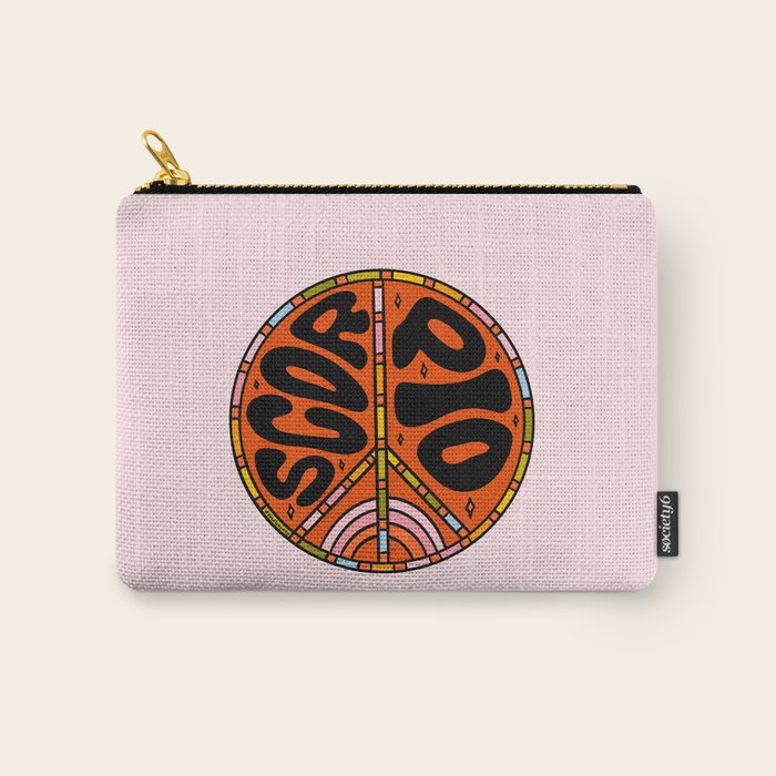 Scorpio Peace Sign Carry All Pouch Gallery Image 1