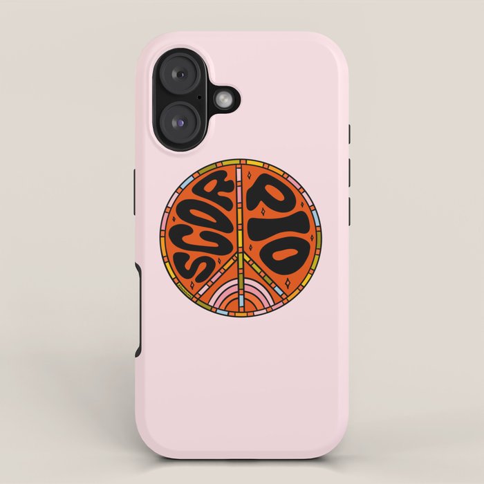 Scorpio Peace Sign iPhone Case Gallery Image 1