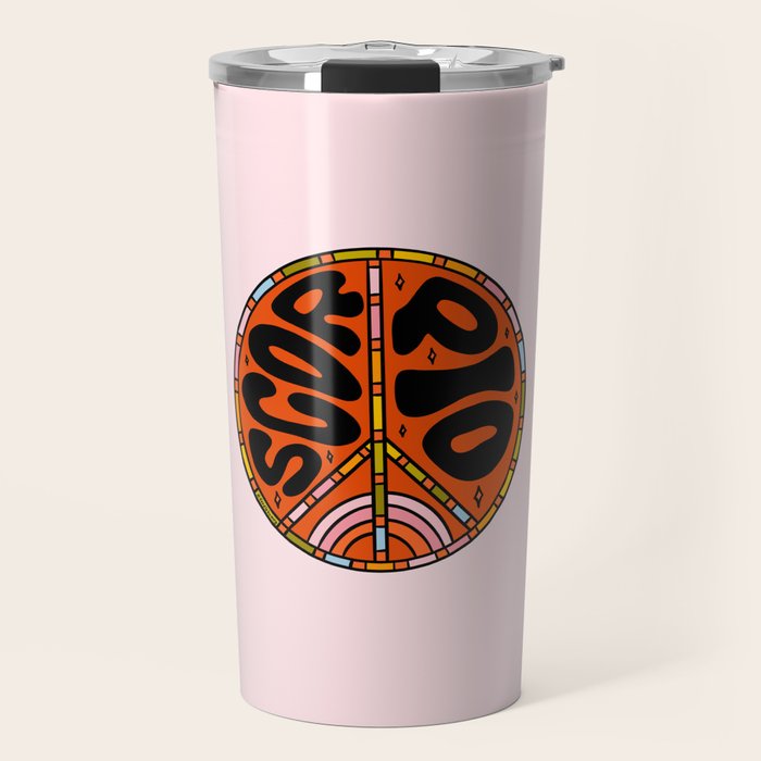 Scorpio Peace Sign Travel Mug Gallery Image 1