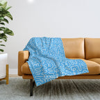 Colorful abstract fun line doodle art pattern Throw Blanket Gallery Image 1