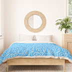 Colorful abstract fun line doodle art pattern Duvet Cover Gallery Image 3