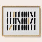 Black and Gold Abstract Serving Tray Gallery Image 1