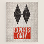 Experts Only Ski Double Black Diamond Jigsaw Puzzle Gallery Image 1