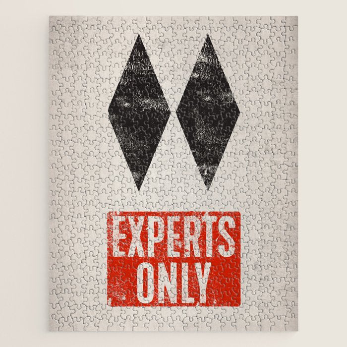 Experts Only Ski Double Black Diamond Jigsaw Puzzle Gallery Image 1