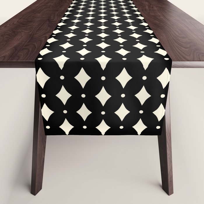 Vintage Stars IX Black and White Table Runner Gallery Image 1