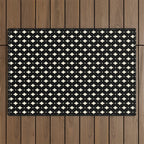 Vintage Stars IX Black and White Outdoor Rug Gallery Image 1