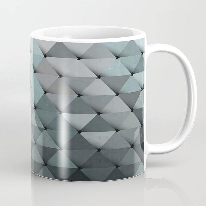 Triangles Teal Gray Coffee Mug Gallery Image 1