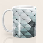 Triangles Teal Gray Coffee Mug Gallery Image 3