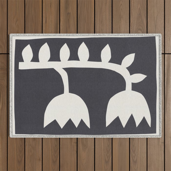 Black Tulips #2 - 4/5 Outdoor Rug Gallery Image 1