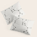 Sagittarius Zodiac Star Constellation Line Art White Pillow Sham Gallery Image 3