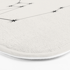 Sagittarius Zodiac Star Constellation Line Art White Bath Mat Gallery Image 3
