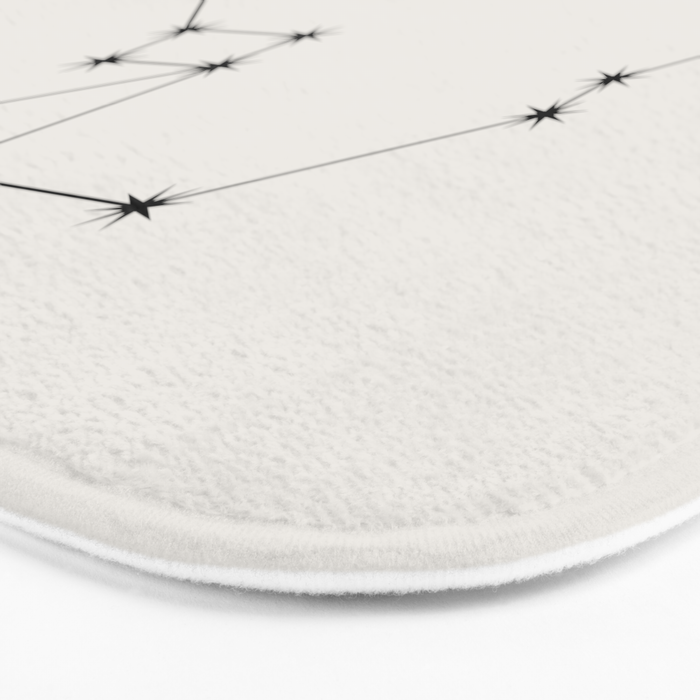 Sagittarius Zodiac Star Constellation Line Art White Bath Mat Gallery Image 3