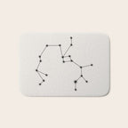 Sagittarius Zodiac Star Constellation Line Art White Bath Mat Gallery Image 1