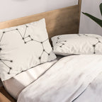 Sagittarius Zodiac Star Constellation Line Art White Pillow Sham Gallery Image 2
