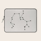 Sagittarius Zodiac Star Constellation Line Art White Laptop Sleeve Gallery Image 1