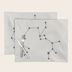 Sagittarius Zodiac Star Constellation Line Art White Placemat Gallery Image 1