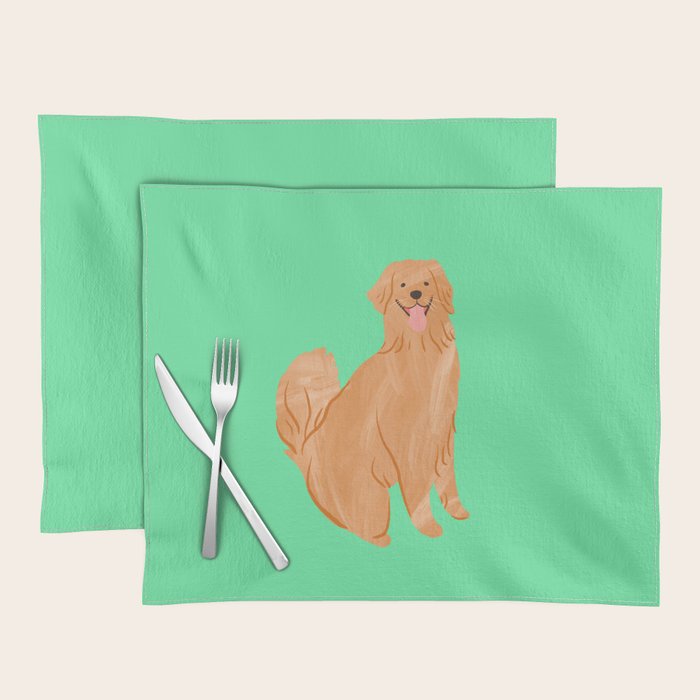 Happy Golden Retriever Placemat Gallery Image 1