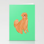 Happy Golden Retriever Stationery Card Gallery Image 2
