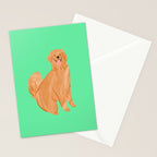 Happy Golden Retriever Stationery Card Gallery Image 2