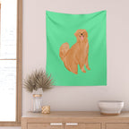 Happy Golden Retriever Wall Tapestry Gallery Image 2