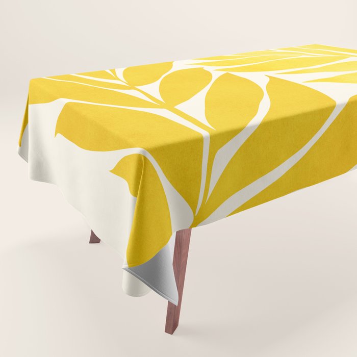 Mid Mod Vines in Yellow Tablecloth Gallery Image 1