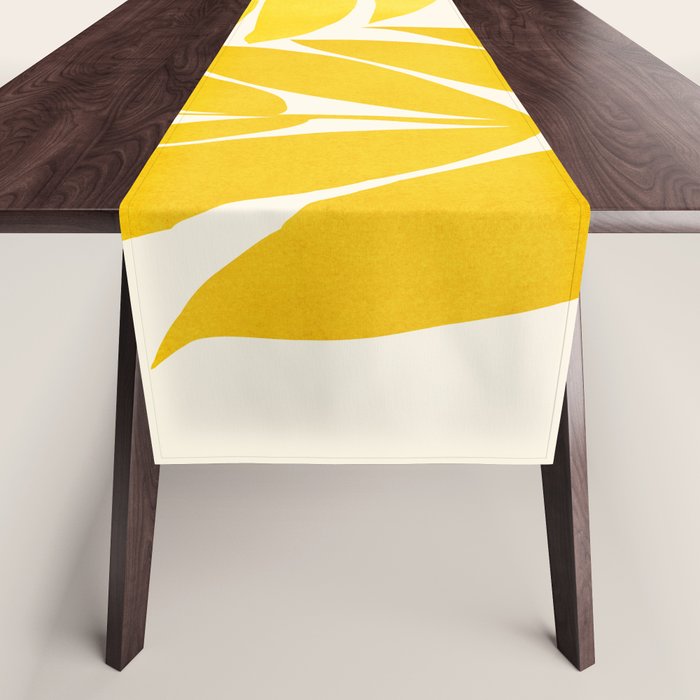 Mid Mod Vines in Yellow Table Runner Gallery Image 1