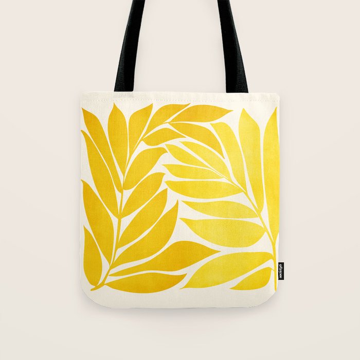 Mid Mod Vines in Yellow Tote Bag Gallery Image 1