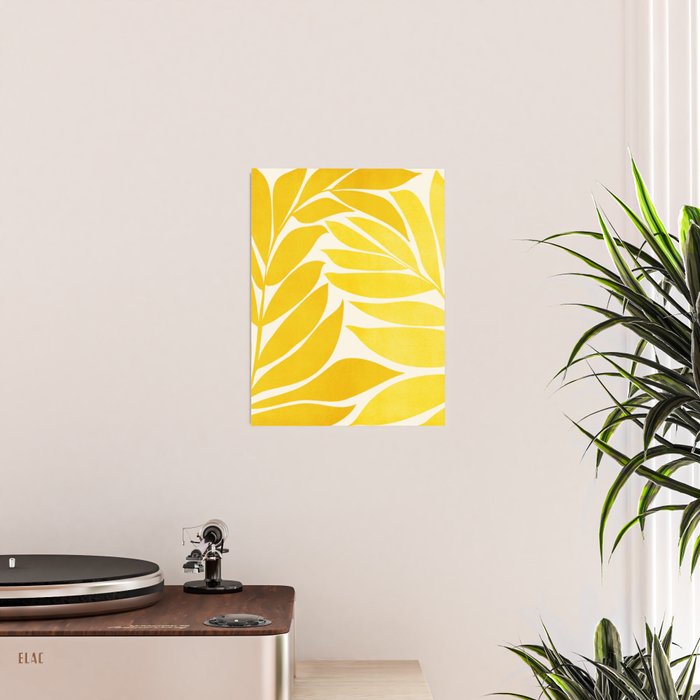 Mid Mod Vines in Yellow Poster Gallery Image 2