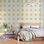 Mid Mod Vines in Yellow Wallpaper Gallery Image 3