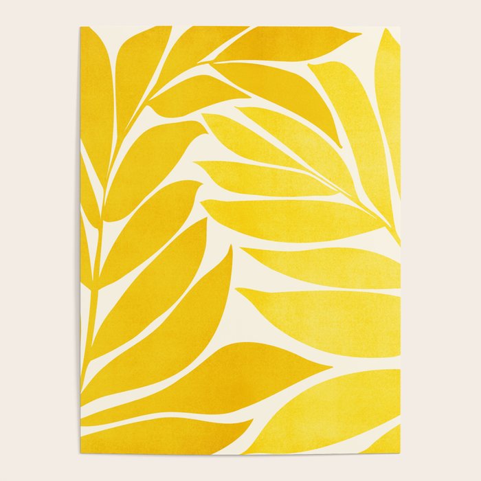 Mid Mod Vines in Yellow Poster Gallery Image 4