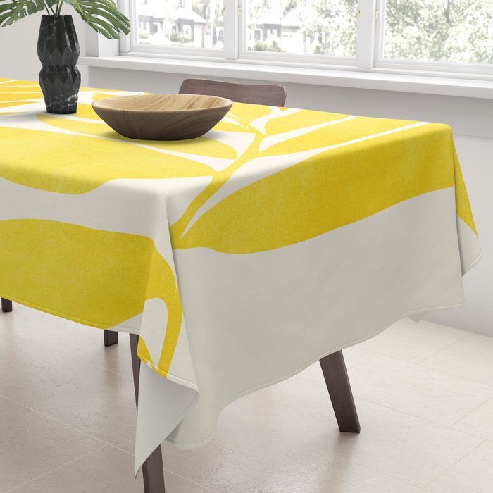 Mid Mod Vines in Yellow Tablecloth Gallery Image 3