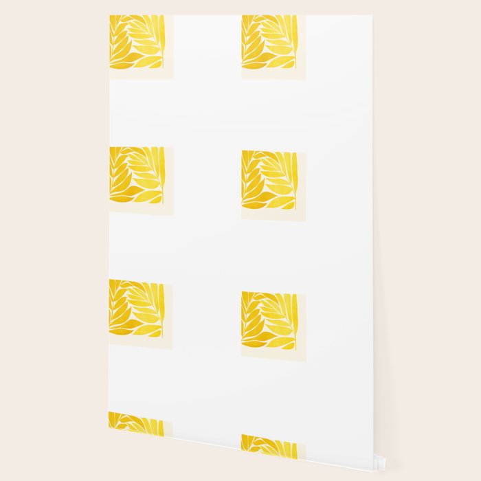 Mid Mod Vines in Yellow Wallpaper Gallery Image 2