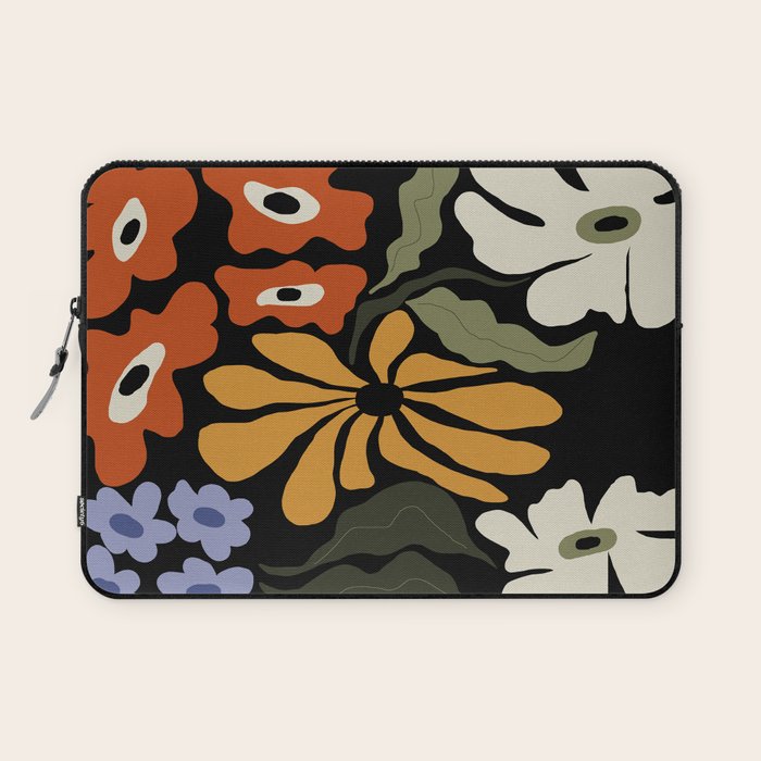Summer floral night Laptop Sleeve Gallery Image 1